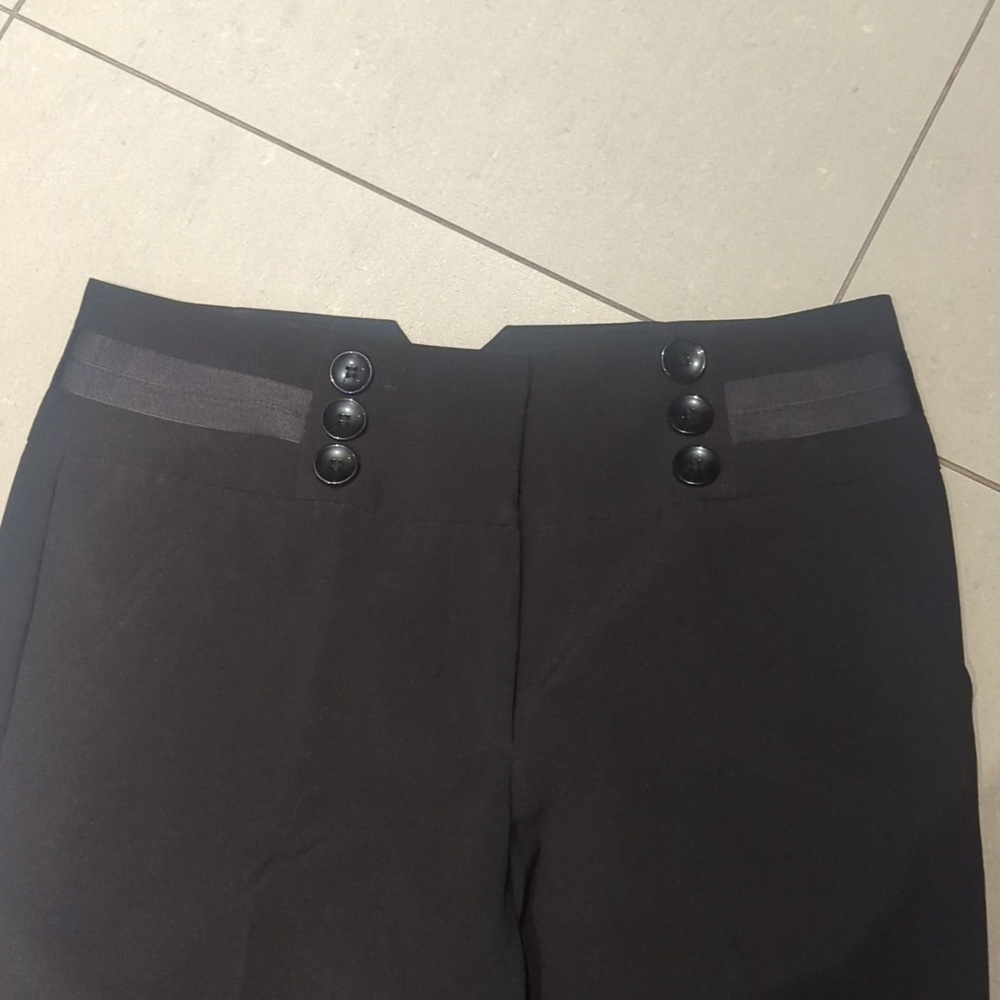 Women's Laura Black Wide-Leg Trousers - Size 8 Like New - Picture 4 of 5